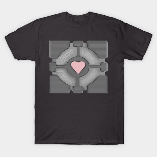 companion cube T-Shirt by smallbrushes